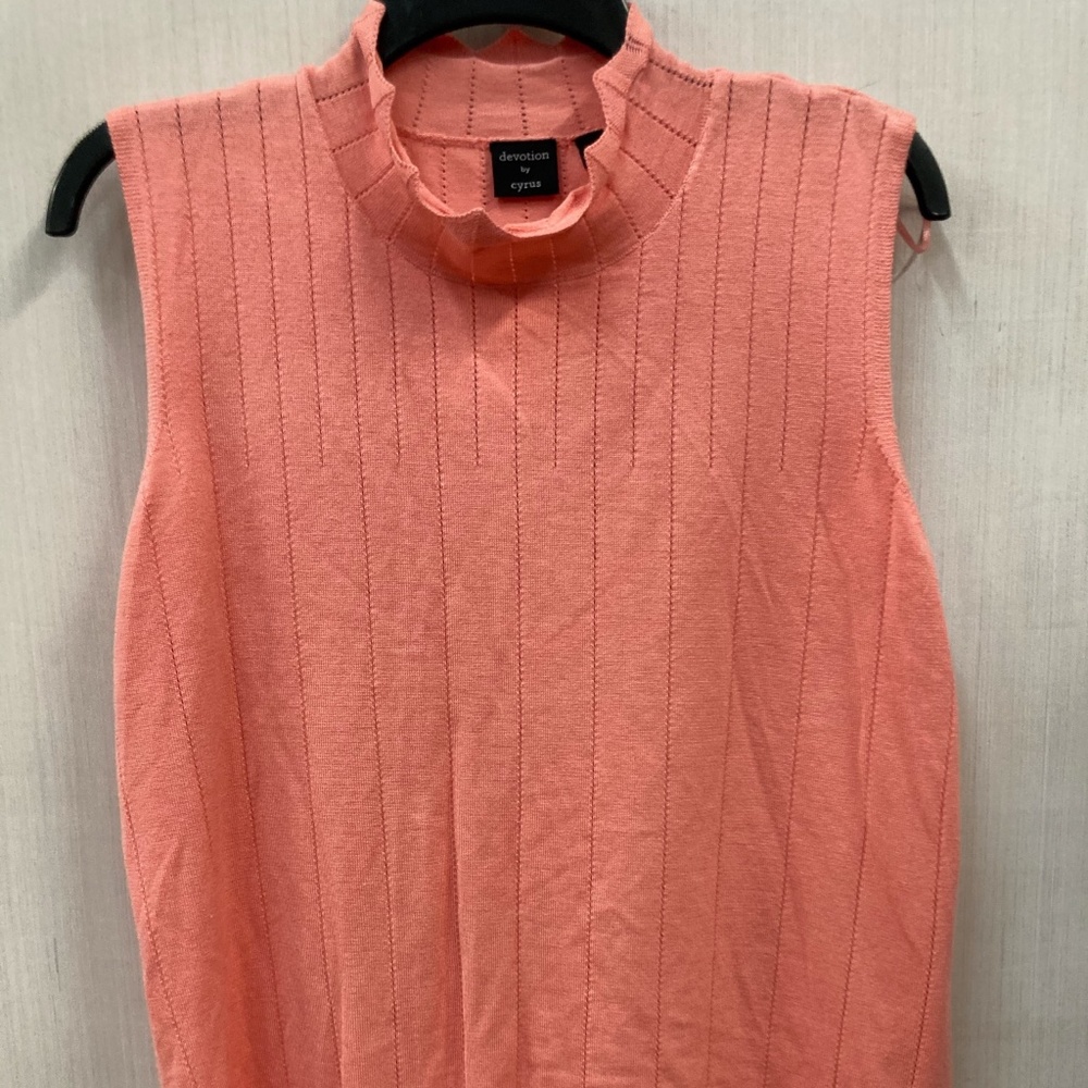 NWT Devotion by Cyrus Knit Peach Tank XL